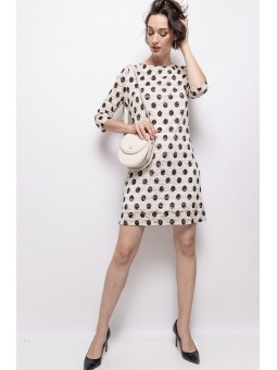 ROBE BLANCHE À POIS