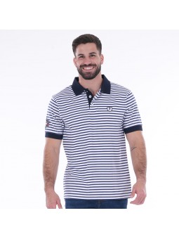 POLO RAYÉ BLEU/BLANC RUCKFIELD