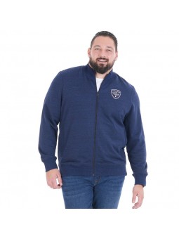 GILET SWEAT CHINE ZIPPE