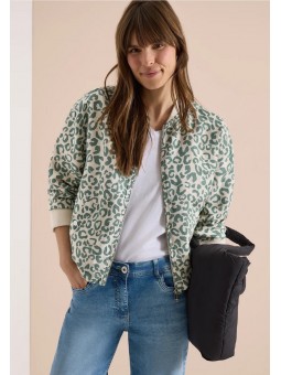 BLOUSON LEOPARD EN LIN